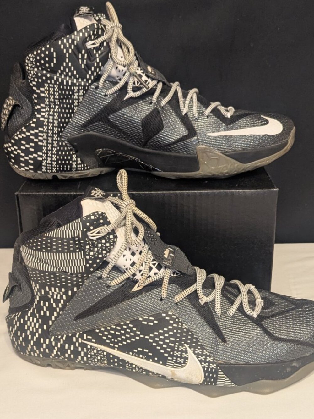 Nike LeBron 12 BHM in size 13 is a high-top sneaker